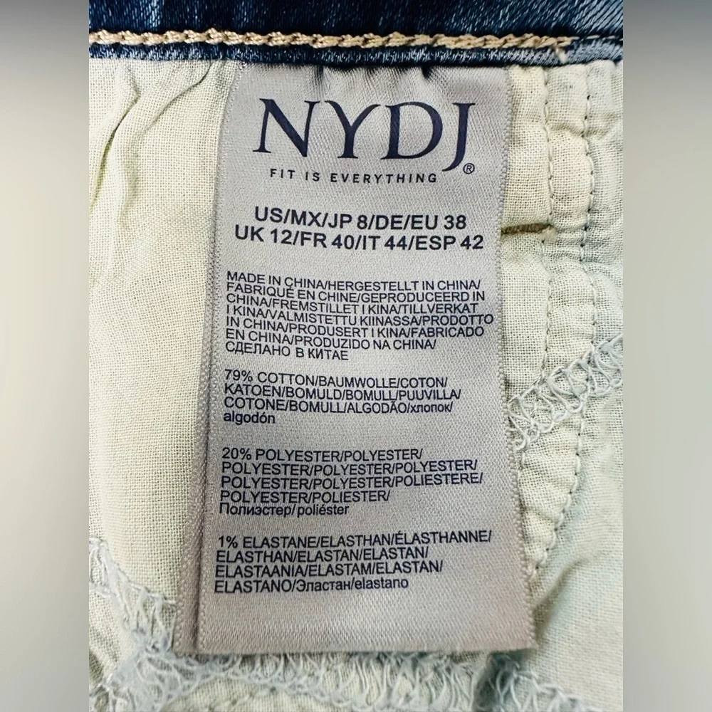 NYDJ MIA Palazzo High Waisted Flare Jeans Size 8 - Picture 15 of 15